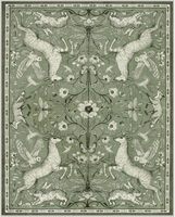 Tapis en polyester motif animalier botanique bohème, grand tapis vintage à motif cerf, lavable et antidérapant pour chambre d'enfant, chambre à coucher, décoration de salon