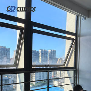 Fenêtre à guillotine verticale de style français, insonorisée, en aluminium et verre, à double battant avec moustiquaire - Product Image 1