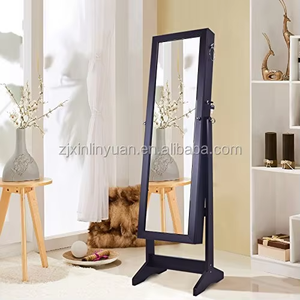 Cassa di gioielli in legno MDF <span class=keywords><strong>a</strong></span> <span class=keywords><strong>specchio</strong></span> nero - Product Image 3