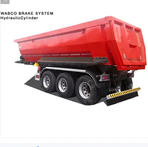 lower price 3 axles 40 cubic meters 40-80 tons tipper tipping semi dump trailer for truck