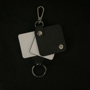 Porte-clés en cuir vierge pour sublimation thermique, personnalisable avec motif litchi - Product Image 3