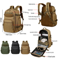 Sac à dos tactique à double bandoulière, pour le cyclisme, l'alpinisme, le camping, sac à dos de grande capacité, sac à dos tactique d'extérieur