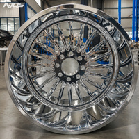Roues NJQS 24x14 tout-terrain forgées en alliage simple de 24 pouces pour camion