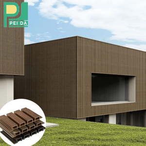 Revêtement mural extérieur en WPC durable pour la décoration de façade de bâtiment et <span class=keywords><strong>bardage</strong></span> extérieur imperméable - Product Image 1