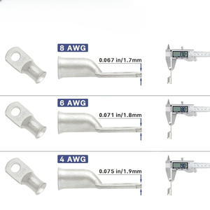 Terminales de Batería de Estaño, 60 Piezas, AWG 8 6 4, Conectores de Cable de Cobre de Alta Resistencia, Conectores Automotrices Prensados en Frío - Product Image 3