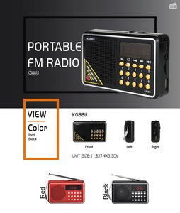 FMとBTオーディオプレーヤー付きFp-110-Sスマートポータブル屋外ラジオポータブル音楽 & ラジオプレーヤー工場 - Product Image 6