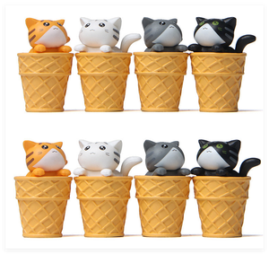 Chat <span class=keywords><strong>de</strong></span> dessin animé réaliste en forme <span class=keywords><strong>de</strong></span> cône <span class=keywords><strong>de</strong></span> crème glacée, figurines miniatures 3D, nourriture pour <span class=keywords><strong>maison</strong></span> <span class=keywords><strong>de</strong></span> poupée, statue en résine, fabricant <span class=keywords><strong>de</strong></span> jouets pour enfants, cuisine - Product Image 6