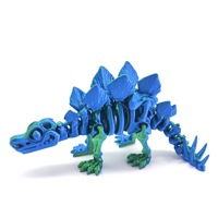 Figurine articulée de squelette de dinosaure Stégosaure imprimée en 3D, best-seller, cadeau, objet artisanal, jouet tendance