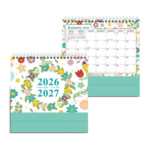 Calendario 2026 con Logotipo Personalizado, Ecológico, de Papel Artístico, Encuadernación Wire-o, Impresión UV/Digital, Calendario Promocional al por Mayor para Oficina - Product Image 3
