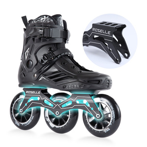 Patins à roulettes de vitesse professionnels en gros pour adultes, 3 roues, patins à roulettes de course, cadre en alliage d'aluminium Roselle, silencieux - Product Image 4