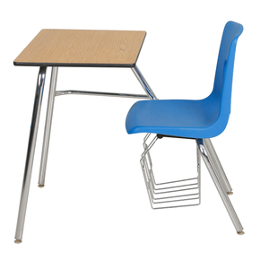 Banco scuola combinato serie classica con sedie per schizzi in laminato ad alta pressione - Product Image 3