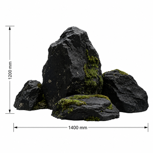 Décoration de terrarium en roche mousseuse noire, fond en pierre 3D, imperméable, ornement paysager pour enclos de reptiles - Product Image 2