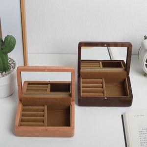 Boîte de rangement pour bijoux en bois, style vintage, vente en gros de boîtes à bijoux de haute qualité doublées de velours - Product Image 3