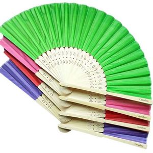 Abanico Plegable Portátil de Bambú con Grabado de Flores Blancas, Logotipo Personalizado Impreso, Elegante Decoración para el Hogar, Regalo Empresarial, Modelo Plegable - Product Image 3