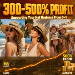 2026 HKZB OEM Custom Embroidered <b>Straw</b> <b>Hat</b> Wide Brim Natural Grass Chapeau Sun <b>Summer</b> Hand Woven for Beach Fishing Travel - Product Image 5