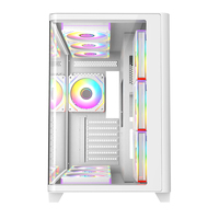 Factory Oem High Quality ATX/M-ATX Tempered Glass White Pc Case Gaming Computer Cases Towers Cpu Cabinet Pc Casing