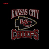 Transfert thermique de strass pour maillot de football KC Chiefs, design scintillant pour femmes, hommes et fans