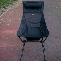 Chaise pliante en polyester 600D avec alliage d'aluminium, chaise de plage à dossier haut, chaise de pêche portable, chaise de camping ultralégère