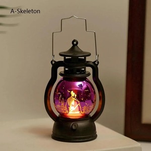 New Halloween Decoration Retro LED Lamp Halloween Hanging Ornaments Light Creative Pumpkin Witch <b>Small</b> Oil Lamp <b>Lantern</b> - Product Image 5
