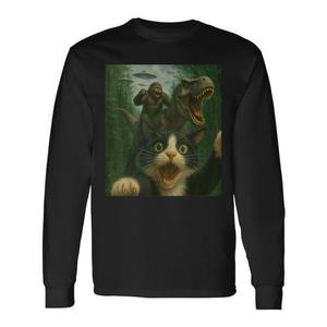 T-shirt à manches longues Surprised Cat T-Rex Bigfoot Ufo - Product Image 1