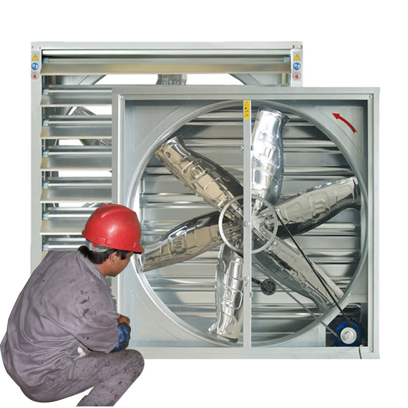 380v/50hz Three Phase Motor Drive Directly Swing Drop Hammer Exhaust Fan  for Chicken Farm