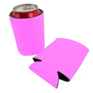 Factory Wholesale Insulated Blank Beer Can Coolers Sleeve 12 OZ Plain Foam Neoprene Can Cooler