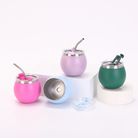 Nouvelle tasse à maté en acier inoxydable - Ensemble de voyage isotherme à double paroi pour boisson Yerba avec bombilla, pour camping/bureau