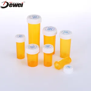 Plastic Cap Push Down Plastic Plastic Prescription Vials Plastic Vials With Reversible Cap Pharmacy Reversible Vials Push Down Turn Prescription Vials