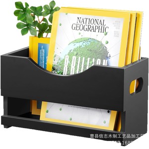 Estante de madera para archivos de escritorio, organizador de cartas de madera maciza, estante de almacenamiento de documentos de oficina para uso doméstico y laboral - Product Image 3