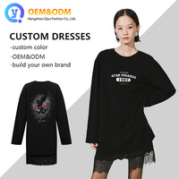 Robe longue élégante à col rond imprimé floral personnalisée OEM 2026 QY pour femmes, idéale pour les soirées et les occasions décontractées