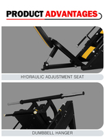 Máquina de prensado de piernas calientes y sentadillas, equipo de Fitness multifuncional Dual
