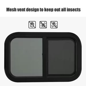 Fenêtre <span class=keywords><strong>coulissante</strong></span> en verre trempé en alliage d'aluminium 3C 610x381mm pour <span class=keywords><strong>camping</strong></span>-<span class=keywords><strong>car</strong></span>, caravane, <span class=keywords><strong>camping</strong></span>, ouverture d'un côté, moustiquaire, pare-brise, garantie 1 an - Product Image 5