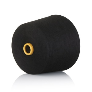 Nhà Máy Nóng Bán Chất Lượng Cao 21S 32S 40S 100% Màu Đen Polyester Spun Dệt Sợi Cho Dệt Kim Và Dệt Vớ T-Shirt Sợi - Product Image 3