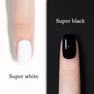 ZRKGEL-Conjunto de esmalte de Gel para <span class=keywords><strong>uñas</strong></span>, Set de esmalte de <span class=keywords><strong>uñas</strong></span> en Gel UV/LED para salón de manicura, supernegro/blanco, 15ml, novedad de <span class=keywords><strong>2022</strong></span>, 2 uds. - Product Image 3