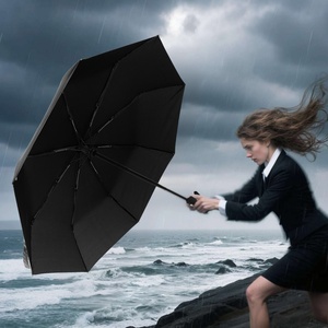 42inch Modern Three-Folding Fully-Automatic Compact Travel <b>Umbrella</b> <b>Windproof</b> UV Protection 190T Pongee Business Gift - Product Image 2