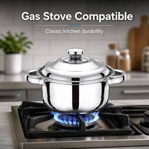 Ustensiles de cuisine en acier inoxydable brillant, produit utile pour la cuisine à domicile, ensemble de casseroles multi-tailles, compatible avec tous les types de cuisinières courantes - Product Image 3