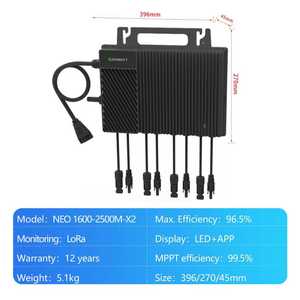 Microinversor Growatt 1600W 2000W 2.25KW 2.5KW <span class=keywords><strong>con</strong></span> WIFI, Microinversor Fotovoltaico de 4 MPPT para Sistema Solar de Balcón - Product Image 3