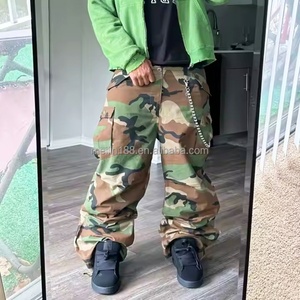 Pantalons cargo personnalisés de haute qualité, motif camouflage personnalisé, pantalons de survêtement 100% coton, pantalons cargo baggy pour hommes - Product Image 1