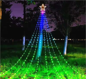 Thông Minh <span class=keywords><strong>LED</strong></span> Cây Giáng Sinh Đèn Chuỗi IP65 Không Thấm Nước Thay Đổi Độ Sáng DC 5V Biến Áp Hình Nón Tháp Hình Dạng Mềm Mại Trắng Ấm Ngoài Trời - Product Image 2