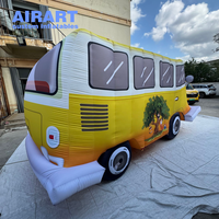 Ballon géant gonflable personnalisé en forme de bus pour la décoration de fêtes scolaires, facile à installer
