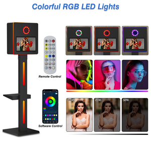 Coque de photomaton numérique avec écran LCD en métal blanc, Glam <span class=keywords><strong>Bot</strong></span> Dlsr Led, photomaton en plein air, coque de photomaton Dslr avec filtre Glam - Product Image 3