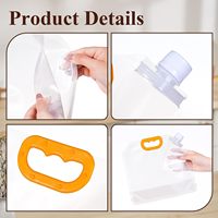 Pochettes souples réutilisables transparentes pour bière, vin et eau, avec bec verseur et poignée, pliables et autoportantes