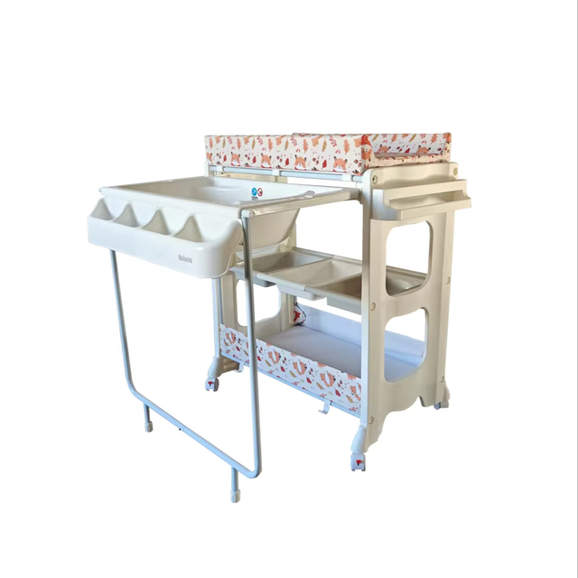 2025 Popular Practical Baby Changing Table with Separate Bathtub and Removable Changing Pad