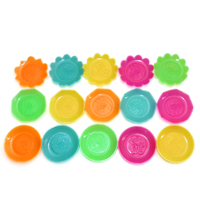 Cadeau promotionnel gratuit fabriqué en Chine, vente en gros, produit populaire, mini-assiette en plastique bon marché, jouets pour maison de poupée pour enfants