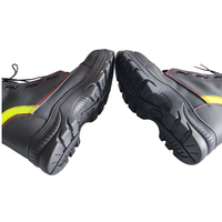 Protection des orteils en acier de qualité supérieure et semelles antidérapantes Bottes structurelles en cuir anti-incendie pour pompiers professionnels