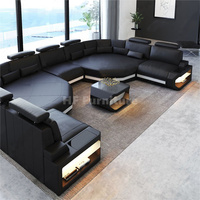 Grand canapé d'angle en U au design moderne personnalisable, ensemble de canapés de qualité supérieure pour la maison