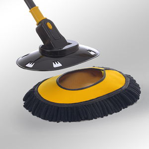 Balai de lavage de <span class=keywords><strong>voiture</strong></span> extensible avec tête en microfibre amovible assure un nettoyage sans traces pour l'extérieur du véhicule et les fenêtres - Product Image 2