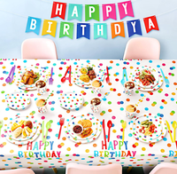 Assiettes, gobelets, serviettes, nappes, couverts, vaisselle, bannière de fond suspendue, toppers en nid d'abeille et fournitures pour fête d'anniversaire arc-en-ciel