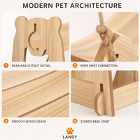 Hamac suspendu pour chat, lit balançoire en bois pour animaux de compagnie avec base stable pour chatons d'intérieur, fourniture professionnelle pour jardin et sanctuaire