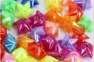 Kit de paille étoile <span class=keywords><strong>origami</strong></span> <span class=keywords><strong>en</strong></span> plastique transparent avec bouteille de souhaits pliée à la main produit d'artisanat <span class=keywords><strong>en</strong></span> papier étoile chanceuse à cinq branches transparente - Product Image 6